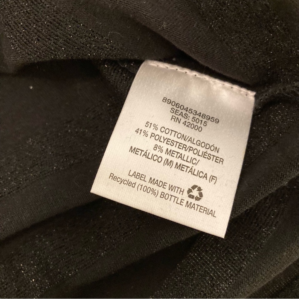 Black Metallic Stripes Basic Editions Long Sleeve… - image 8